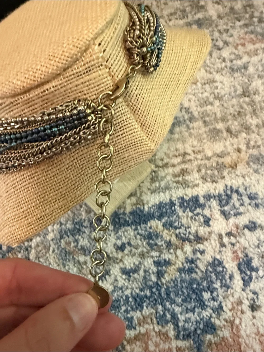 Stella & Dot Multistrand Beaded Necklace in Mint, Teal & Rose